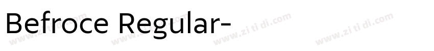 Befroce Regular字体转换